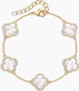 Electric Picks Icon White Clover Bracelet