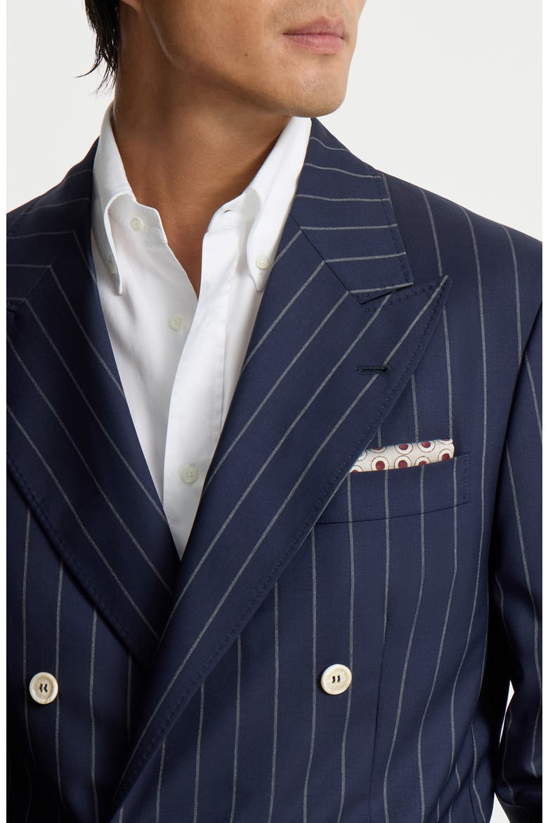 Spotted pattern silk pocket square, Alternate, color, Cherry