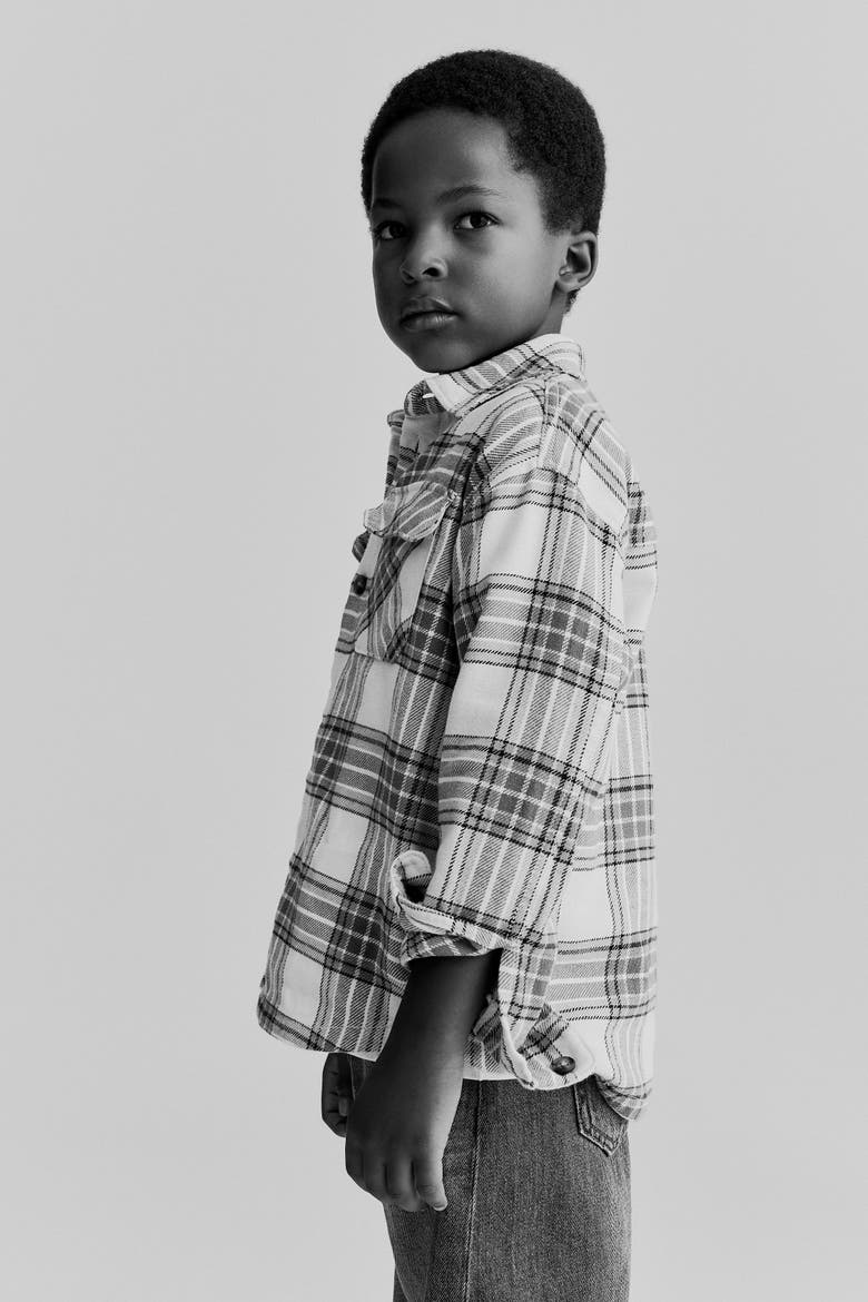 Oversized Shirt, Alternate, color, Light brown/plaid