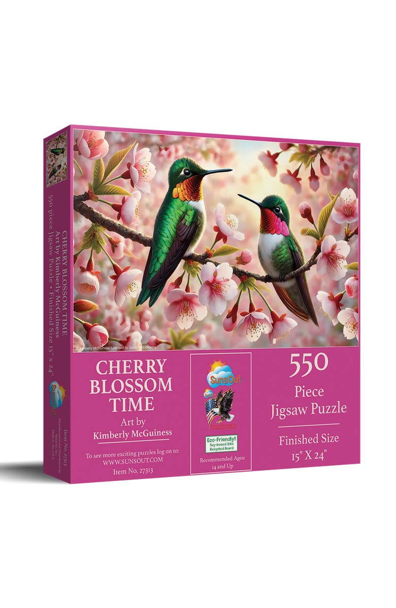 Sunsout Cherry Blossom Time 550 piece Jigsaw Puzzle for Adults, Main, color, Multicolor