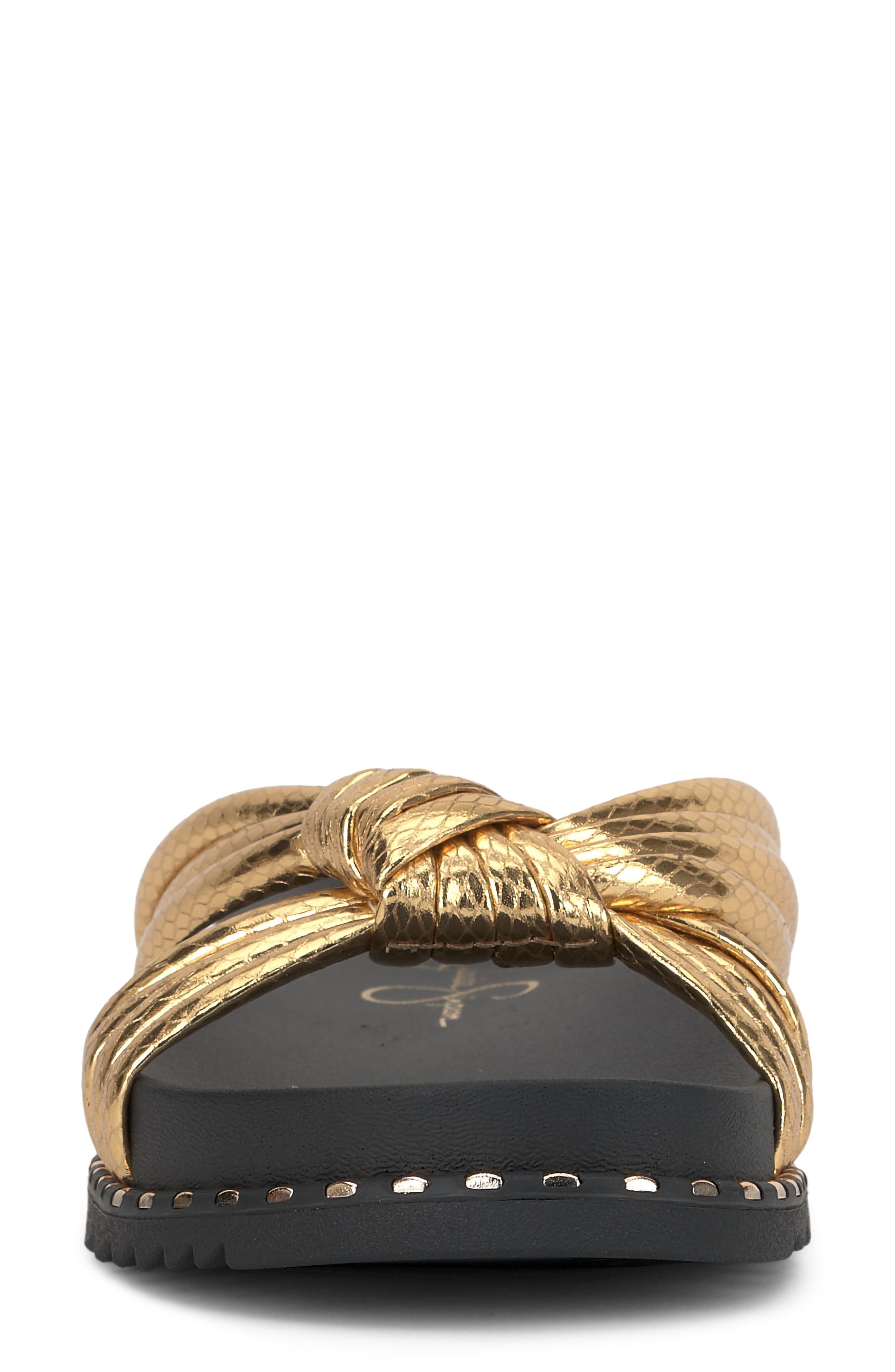 Cilleva Slide Sandal, Alternate, color, GOLD/ GOLD