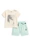 Graphic Crew Tee & Fleece Shorts Set
