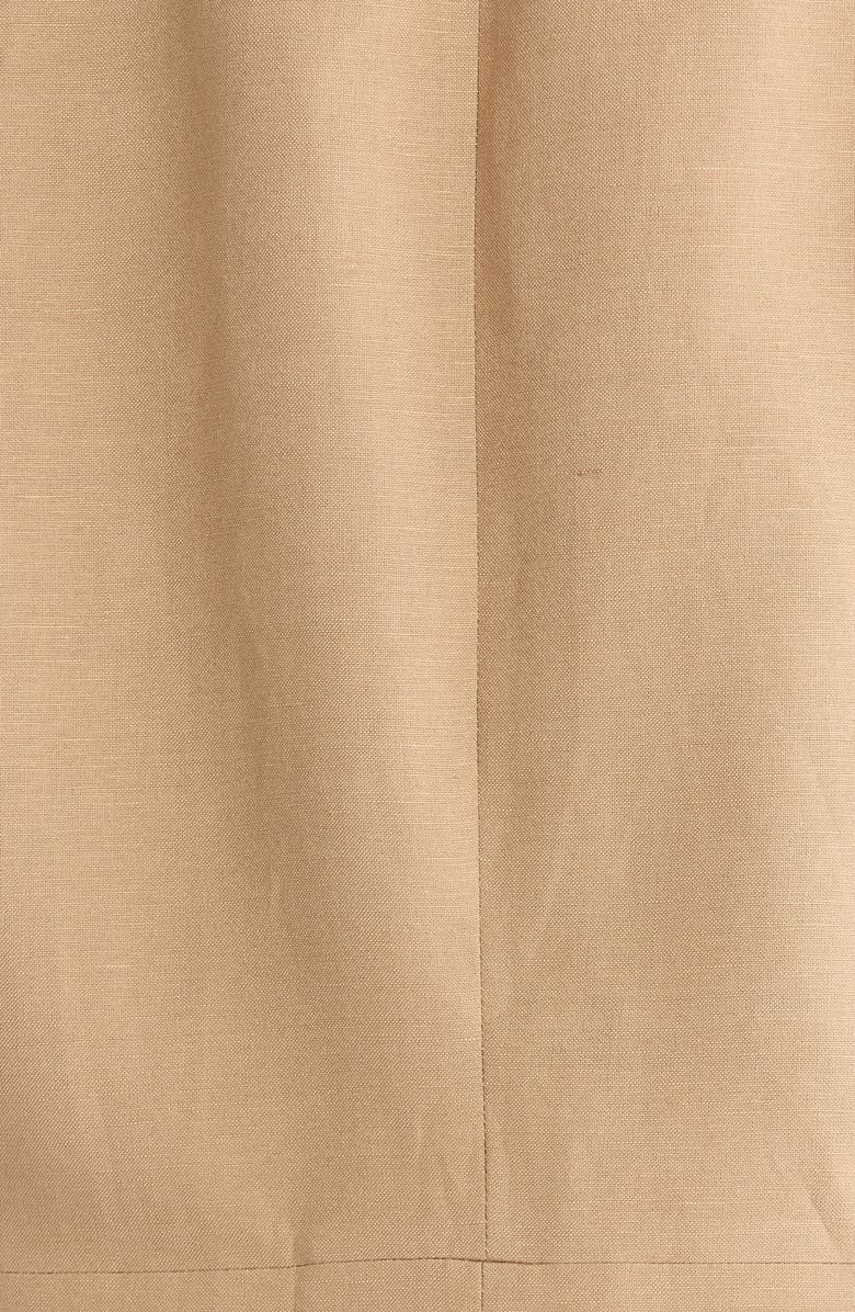 KASPER One-Button Linen Blend Peplum Blazer, Alternate, color, Toasted Wheat