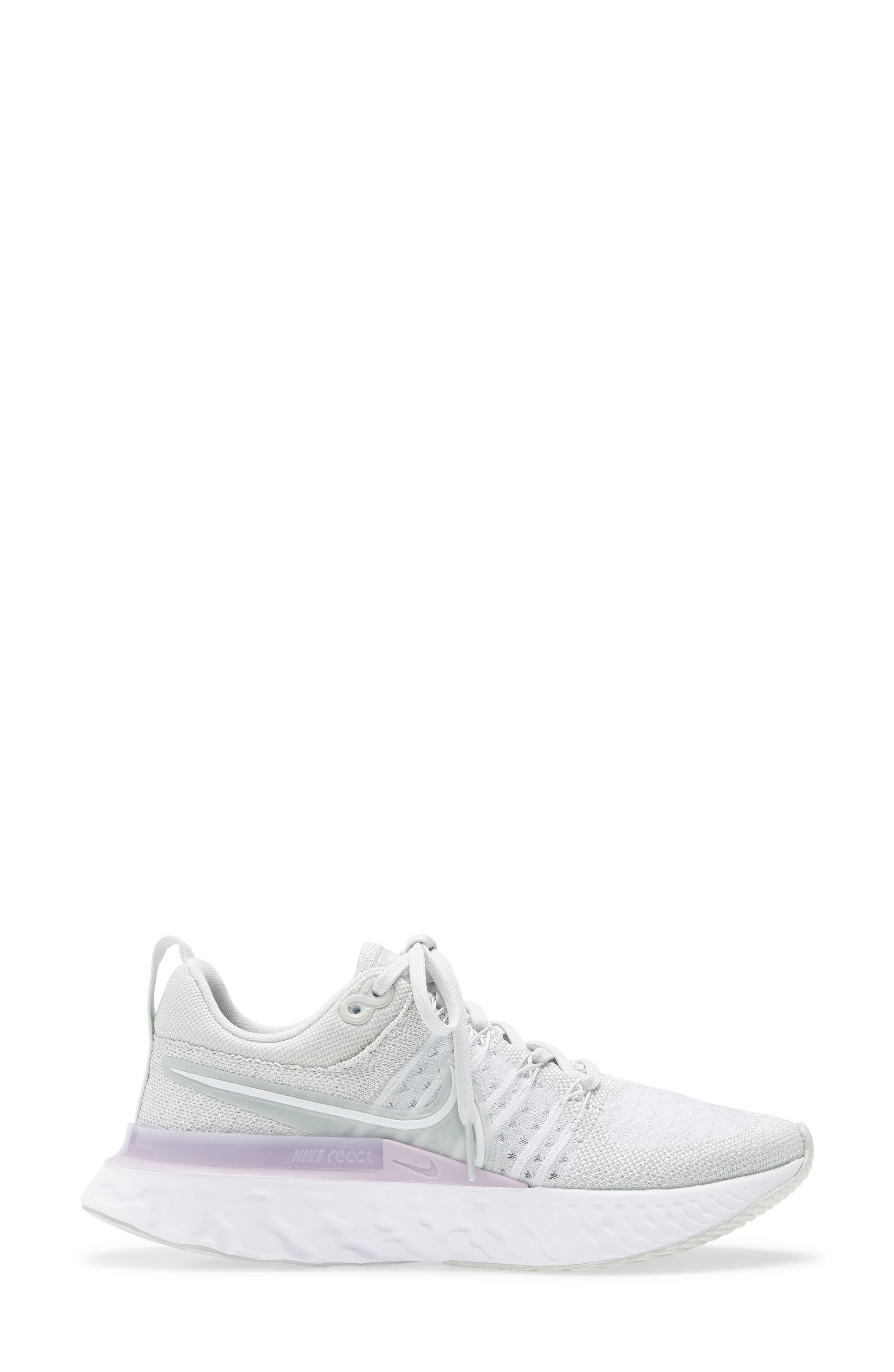 React Infinity Run Flyknit 2 Running Shoe, Alternate, color, LIGHT SILVER/ WHITE/ LILAC