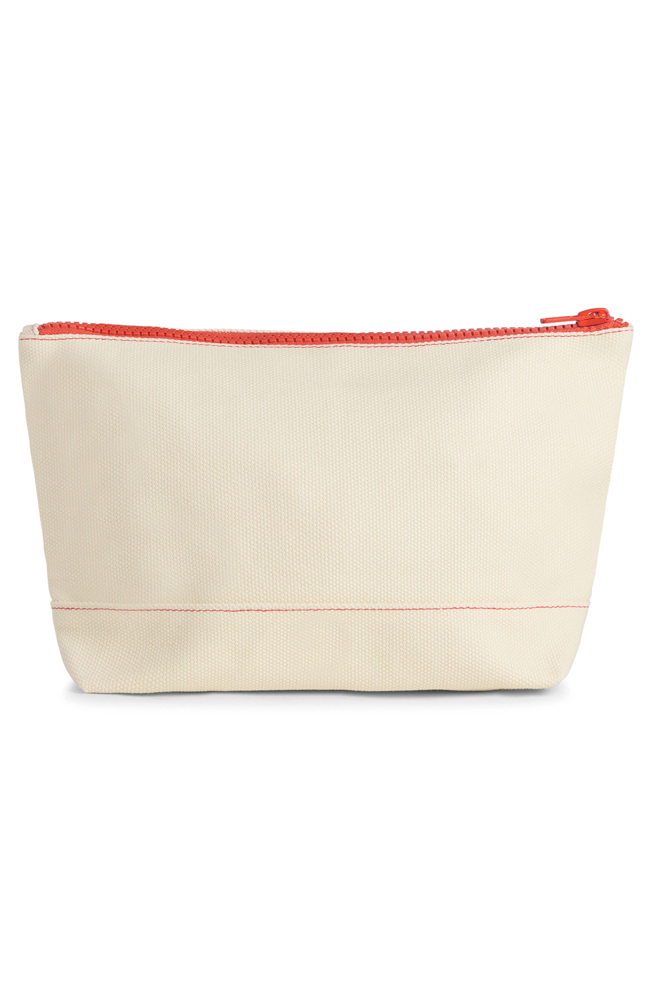 Favorite Daughter Valentine's Day Embroidered Canvas Pouch, Alternate, color, Natural