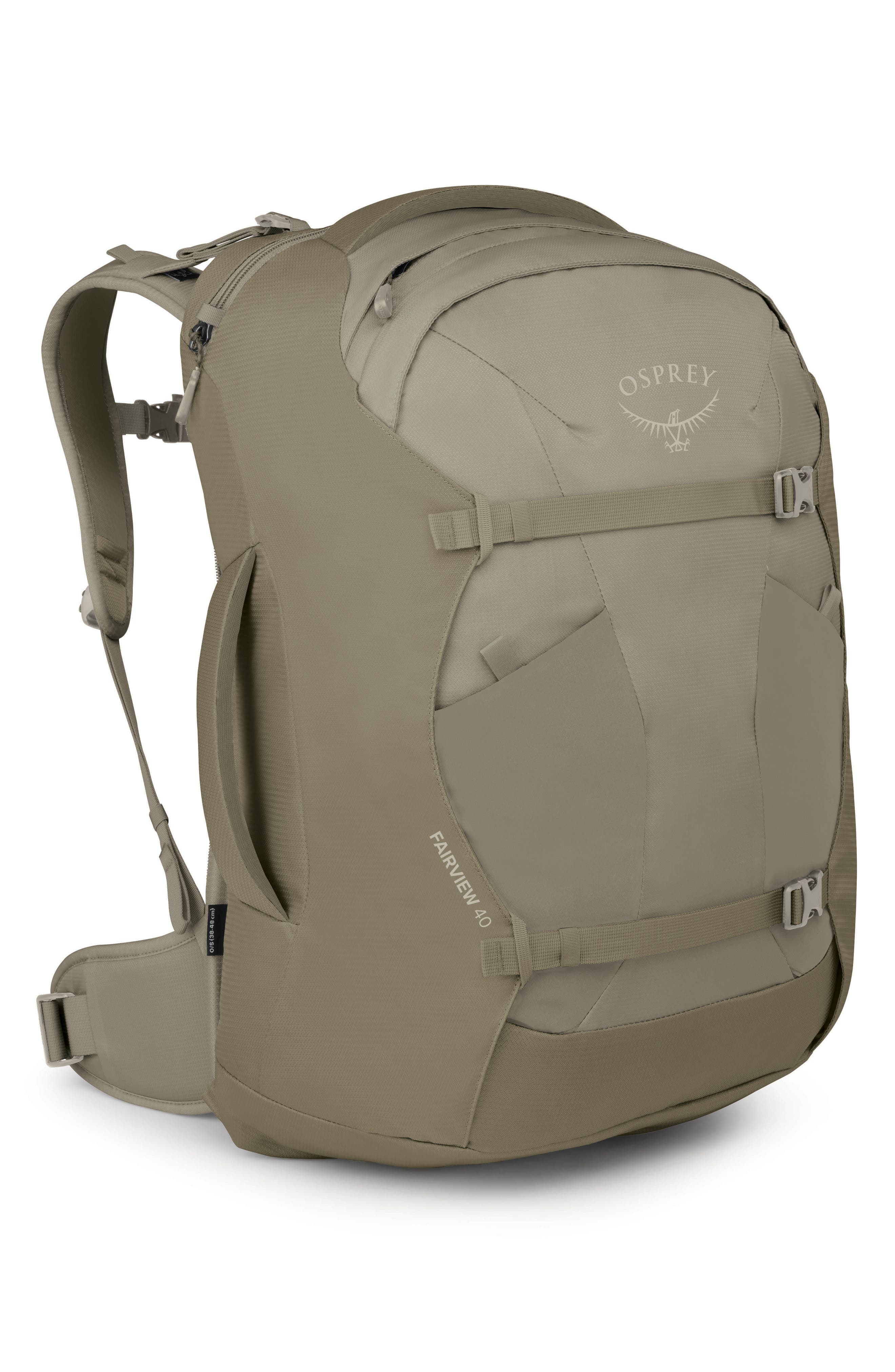 Osprey Fairview 40-Liter Travel Backpack, Alternate, color, Sawdust/ Olive Tan