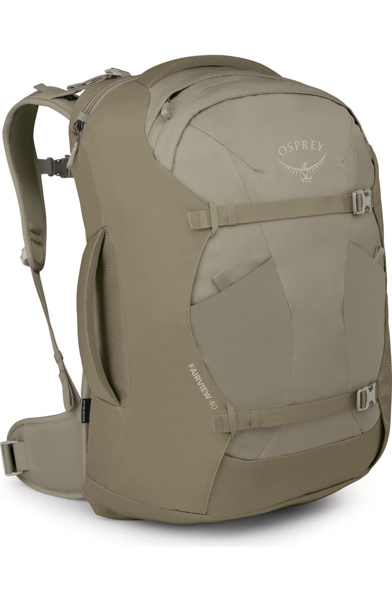Osprey Fairview 40-Liter Travel Backpack, Alternate, color, Sawdust/ Olive Tan