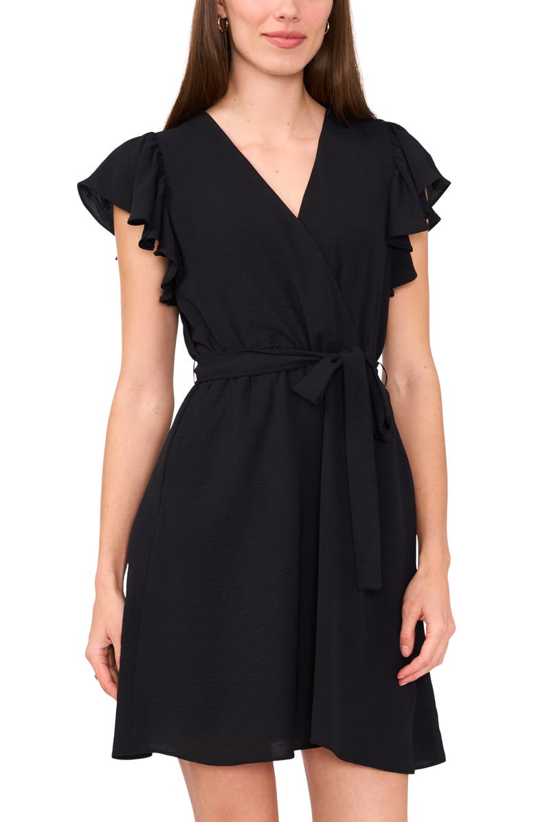 Halogen<sup>®</sup> Flutter Sleeve Tie Waist Dress, Alternate, color, 
