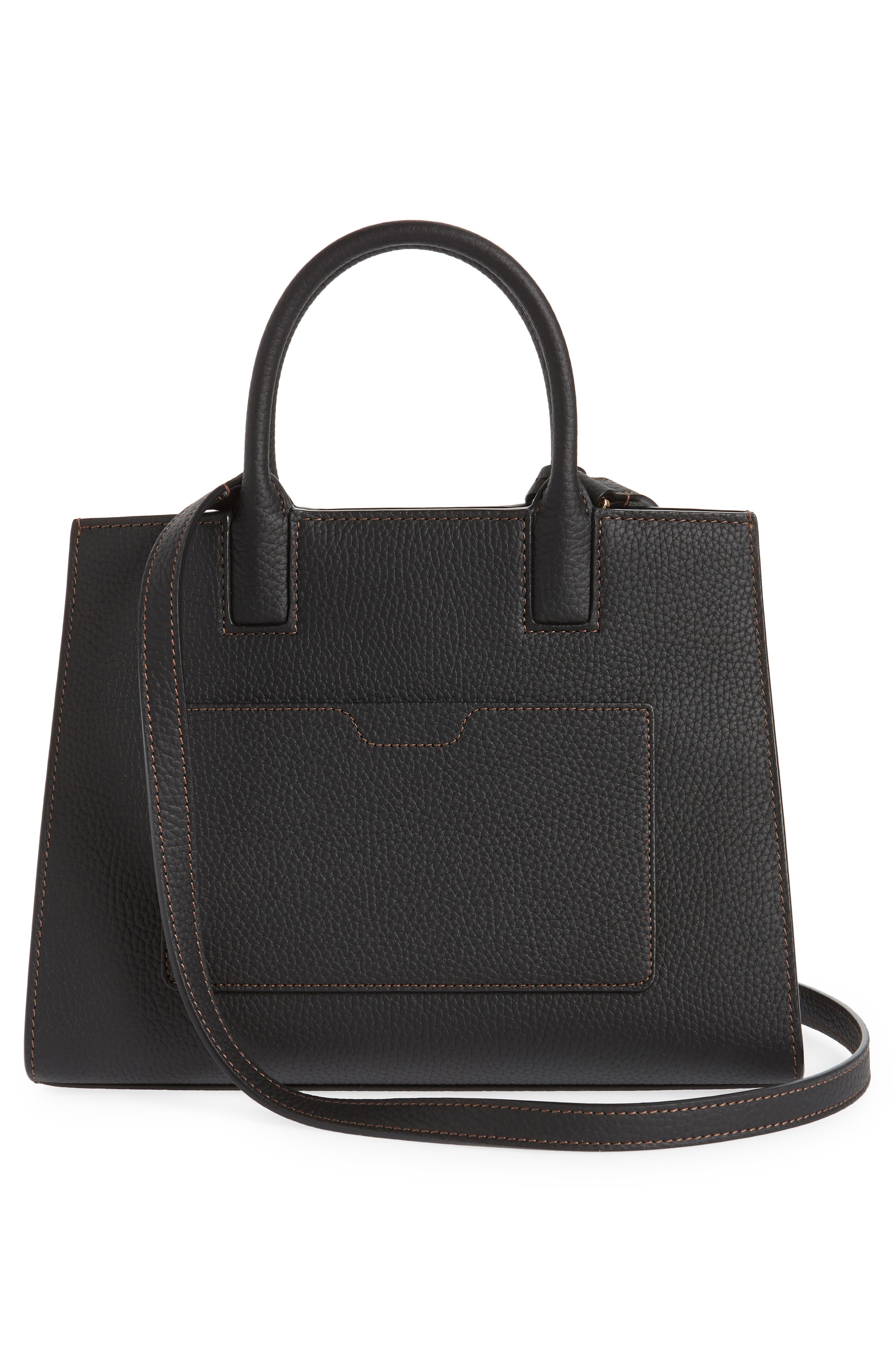 Burberry Mini TB Leather Tote, Alternate, color, 