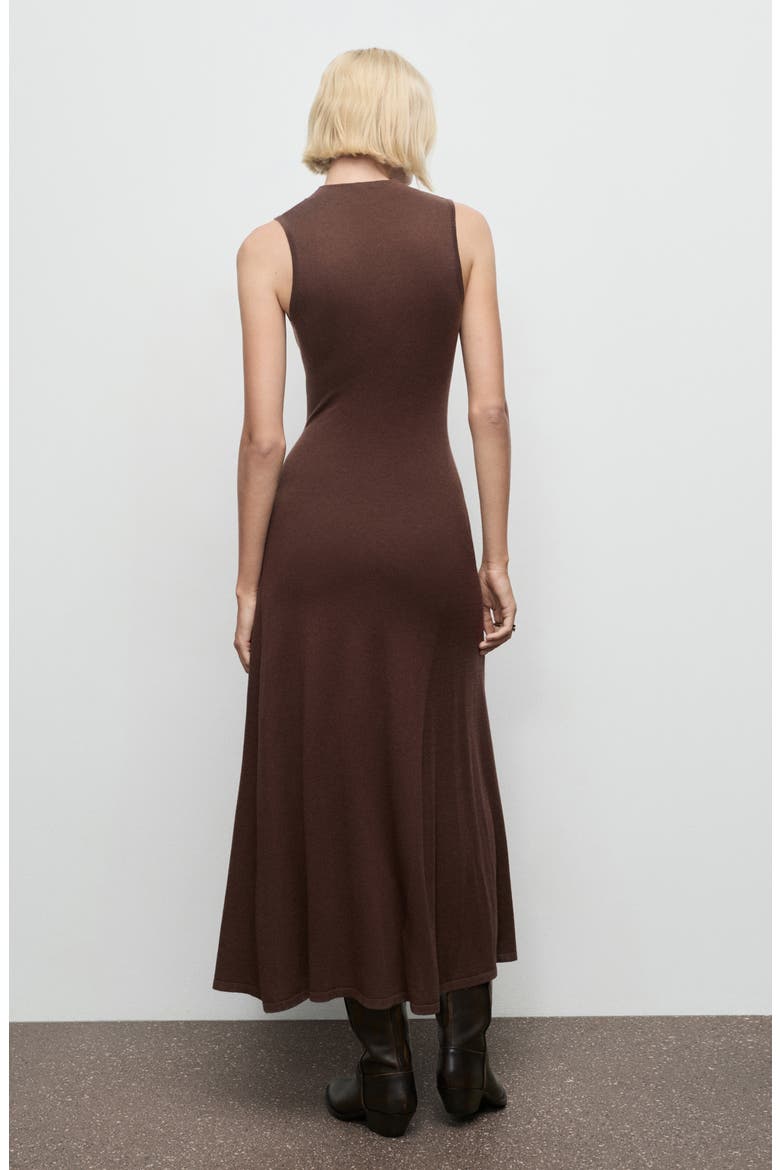 Sleeveless A-Line Dress, Alternate, color, CHOCOLATE