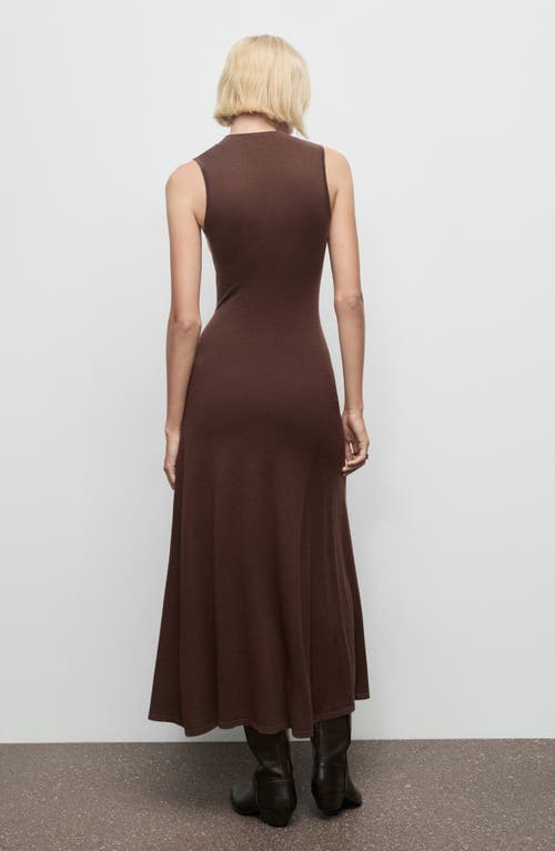 Mango Sleeveless A-line Dress In Brown