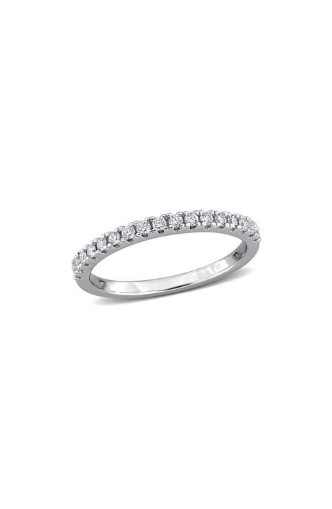 Sterling Silver Lab Grown Diamond Anniversary Band Ring