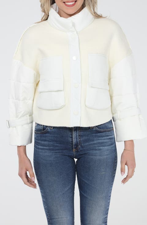 Mixed Media Bomber Jacket