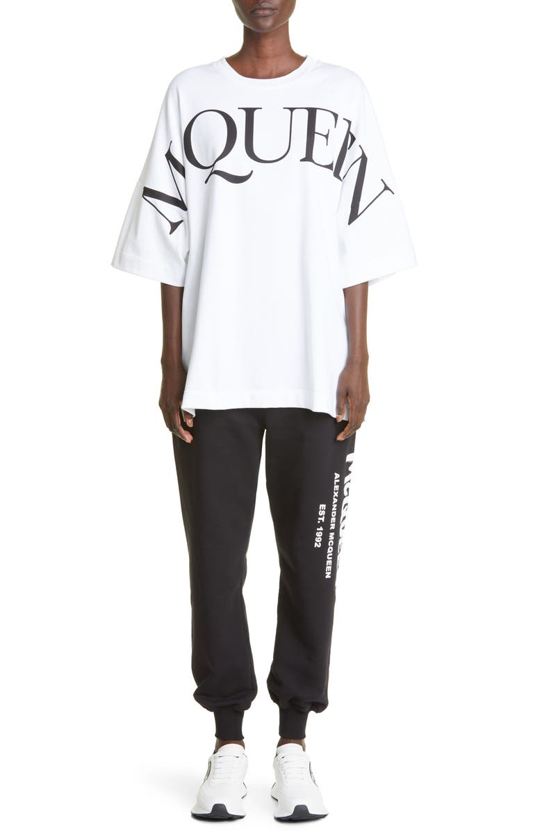 McQueen Alexander McQueen Graffiti Logo Joggers, Alternate, color, 