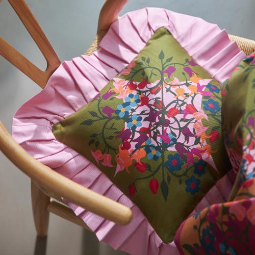 Sophie Williamson Design Ruffled Pillow Cover In Multi