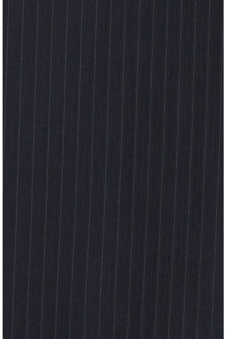 Casual Pinstripe Gabardine Crop Button-Up Shirt, Alternate, color, NAVY
