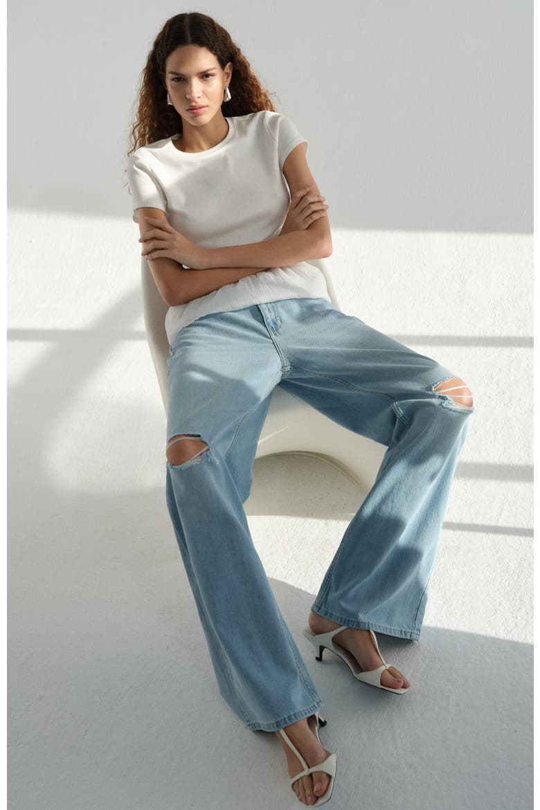 Baggy Regular Waist Jeans, Alternate, color, Light denim blue