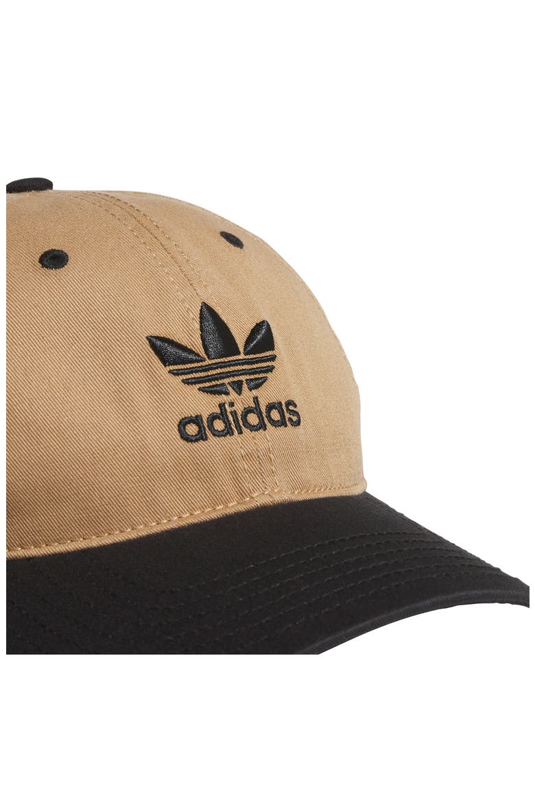 Trefoil Embroidered Baseball Cap, Alternate, color, LIGHT BROWN