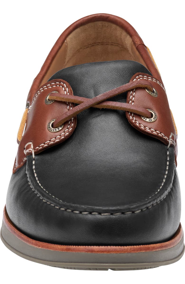 Johnston & Murphy Monaco Boat Shoe, Alternate, color, Black/ Brown Sheepskin