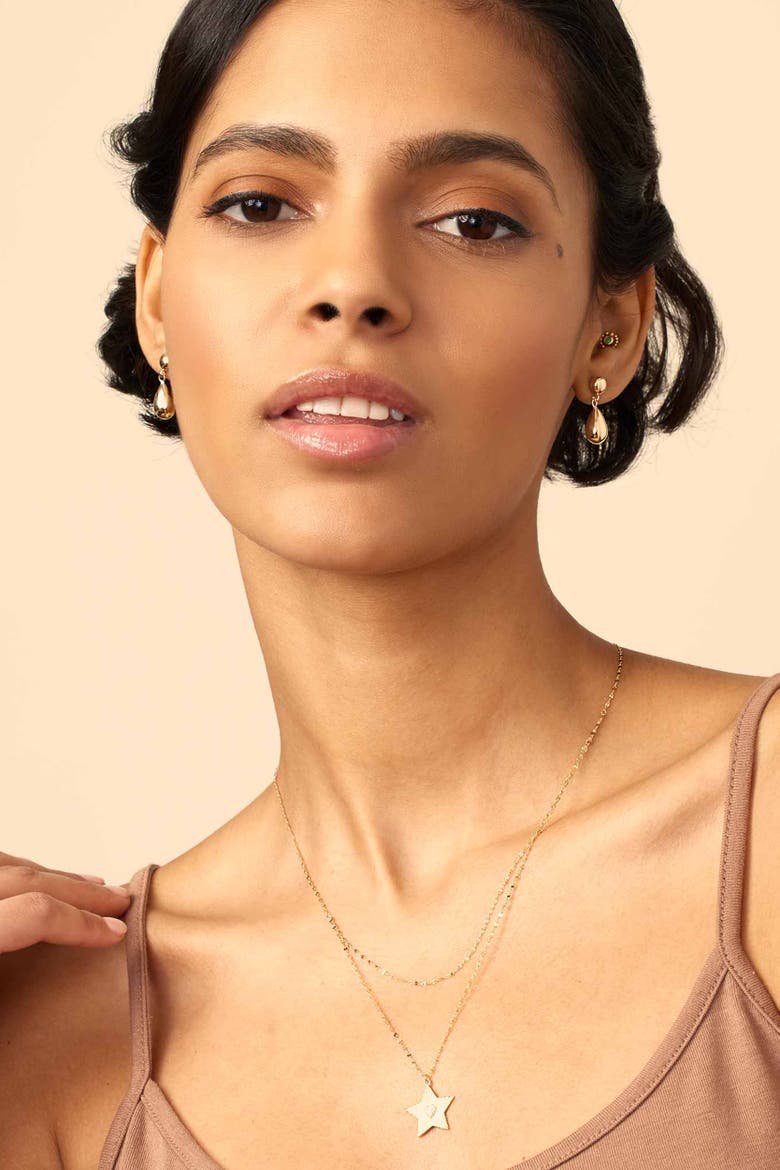 14K Gold Dripping Gold Drop Earrings, Alternate, color, Yellow Gold