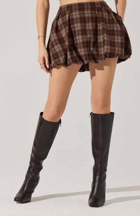 ASTR the Label Toini Plaid Bubble Mini Skort