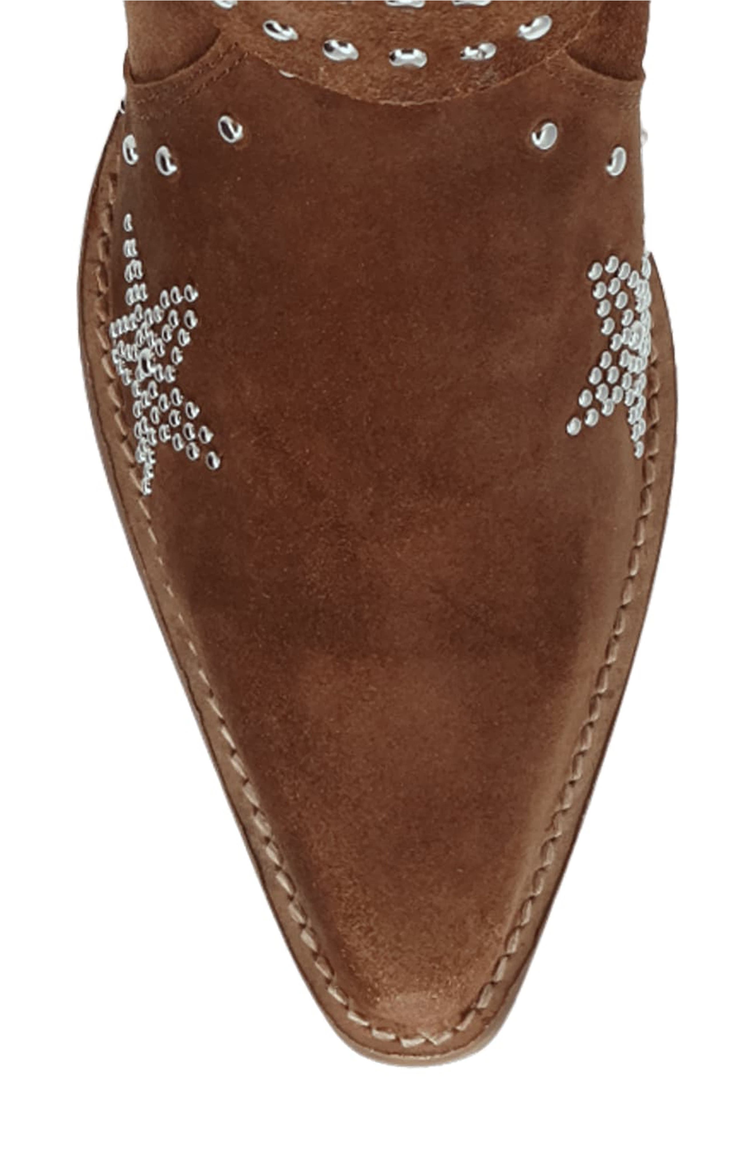 Lucky Stars Knee High Western Boot, Alternate, color, BROWN