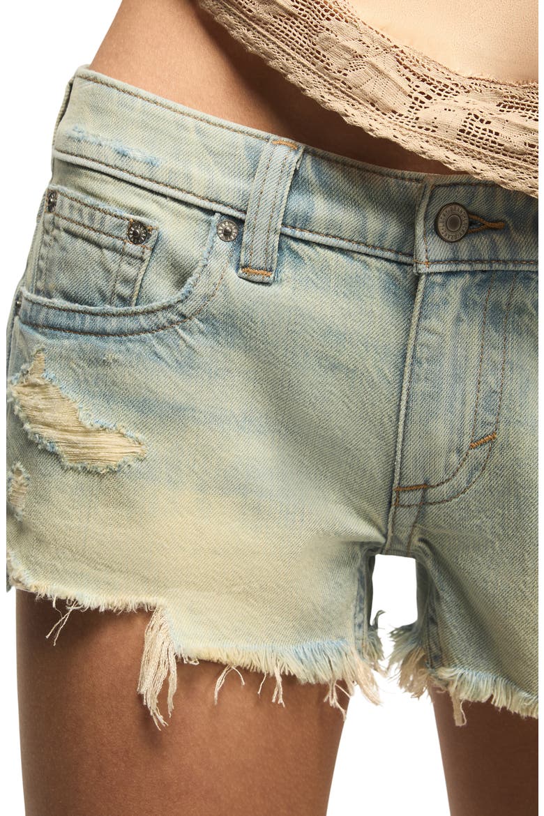 Festival Ripped Cutoff Denim Shorts, Alternate, color, BEACH BUM WASH