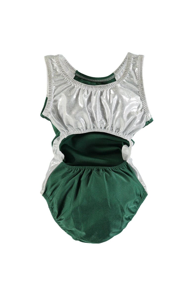 FOXYS LEOTARDS Girls Youth Green Michigan State Spartans Leotard, Alternate, color, 