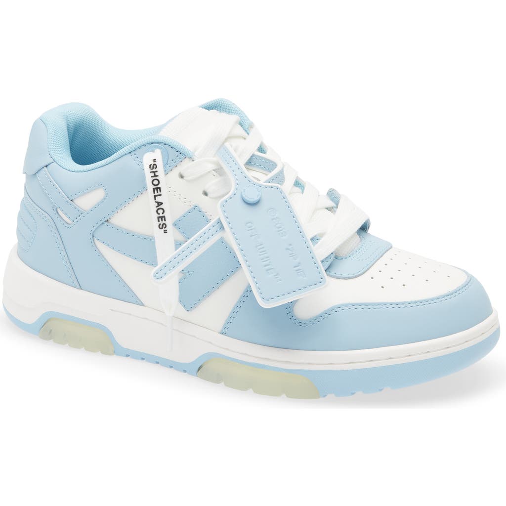 Off-white Out Of Office Arrow Bicolor Sneakers In White/light Blue