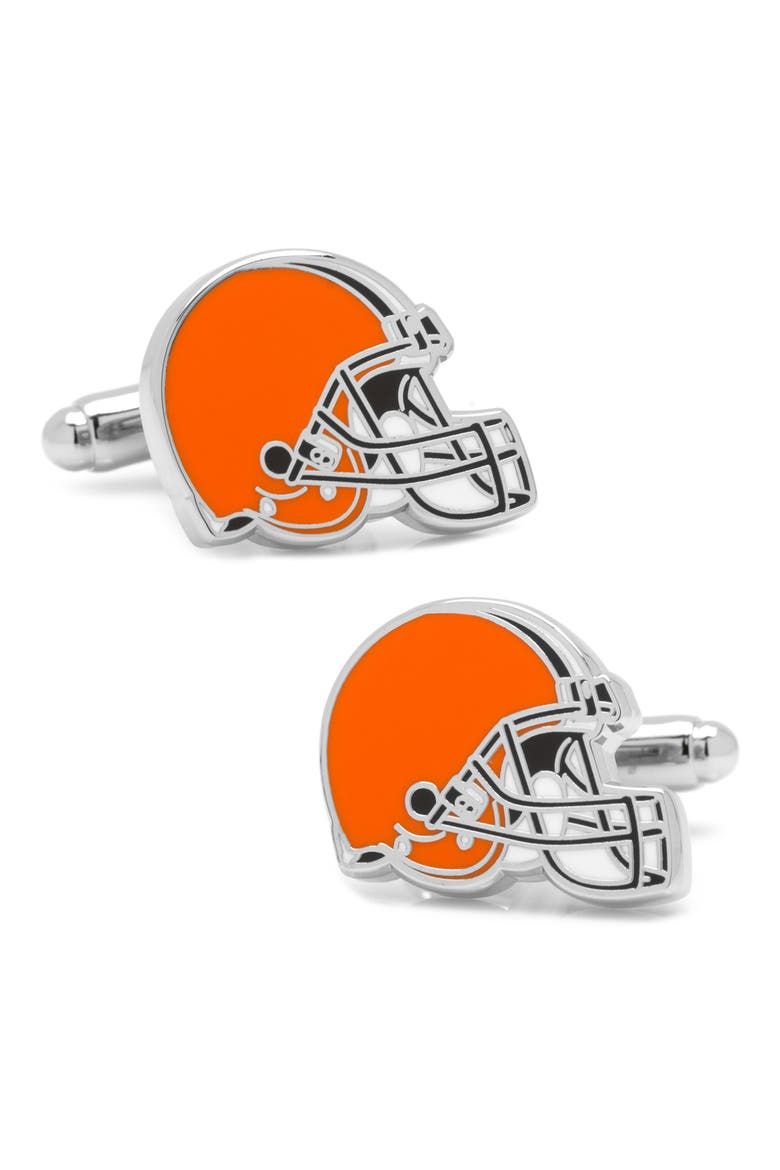 Cleveland Browns Cuff Links, Main, color, ORANGE