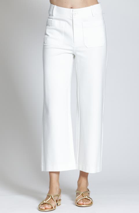 Ponte Wide Leg Crop Pants