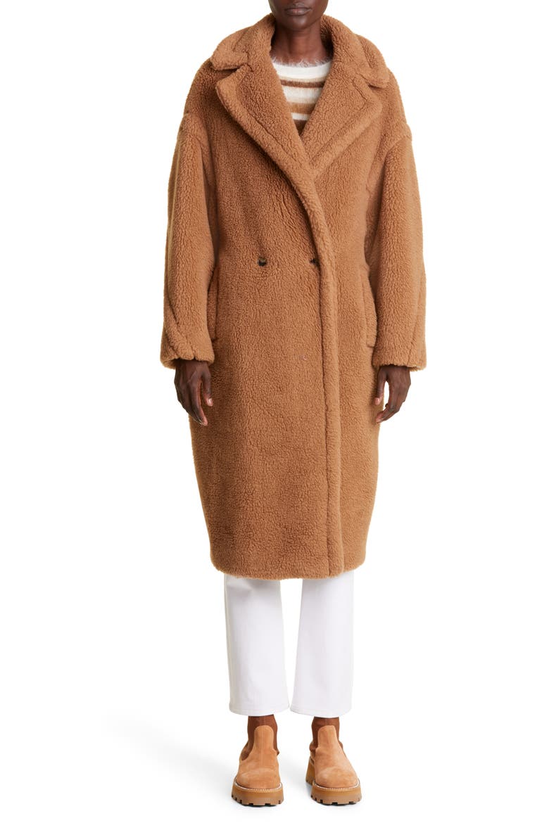 Teddy Bear Icon Coat, Main, color, CAMEL