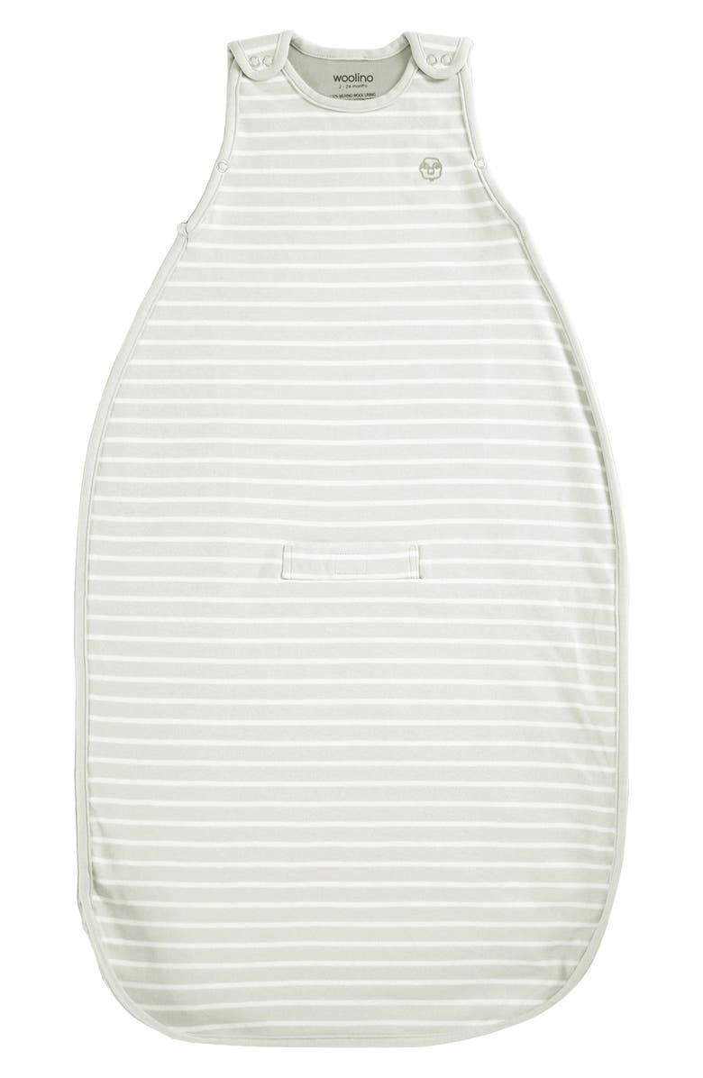 WOOLINO 4 Season Ultimate Organic Cotton & Merino Wool Wearable Blanket, Main, color, Birch Gray