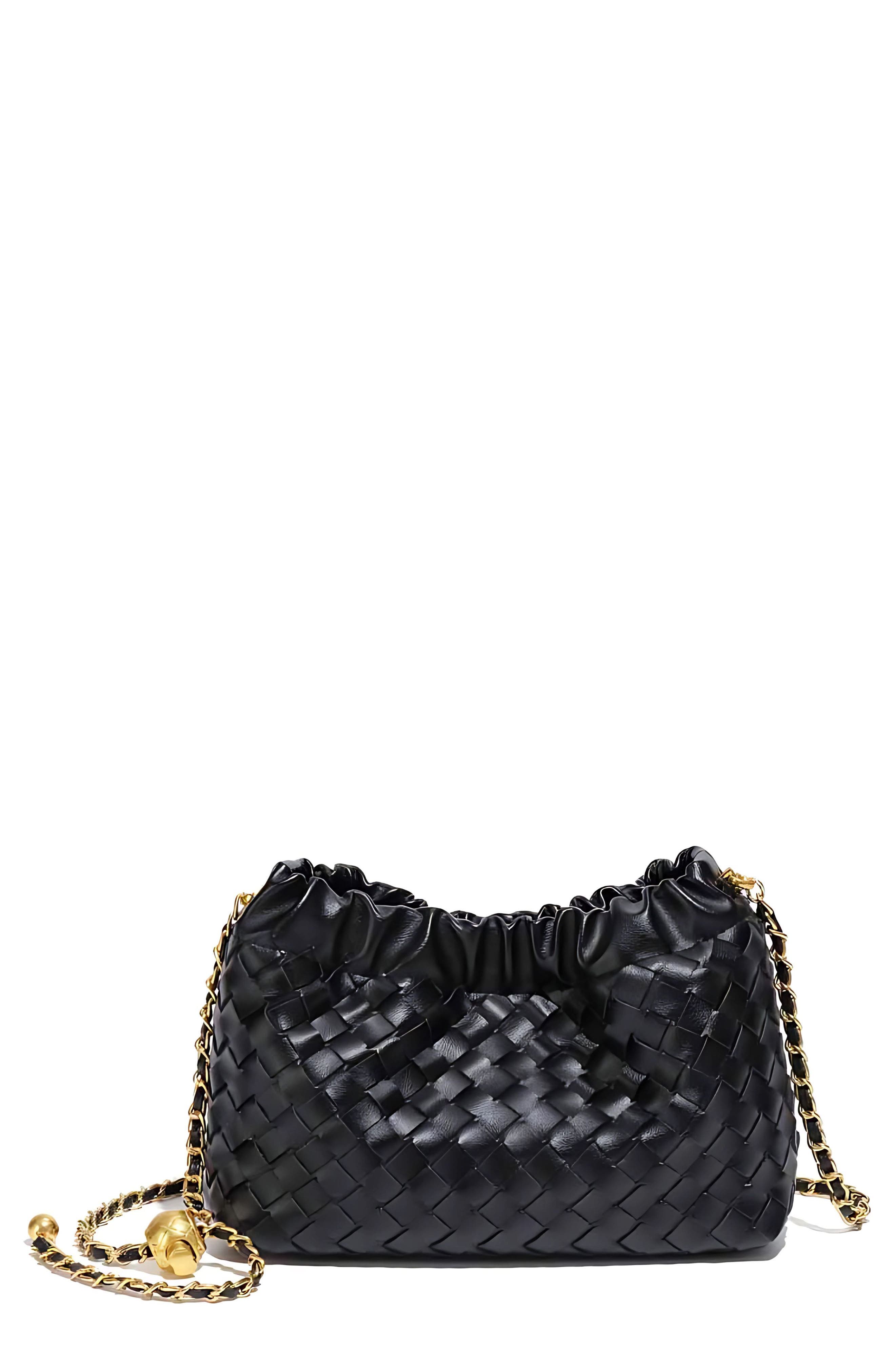 MacRae & Co. Woven Faux Leather Crossbody Bag, Main, color, 