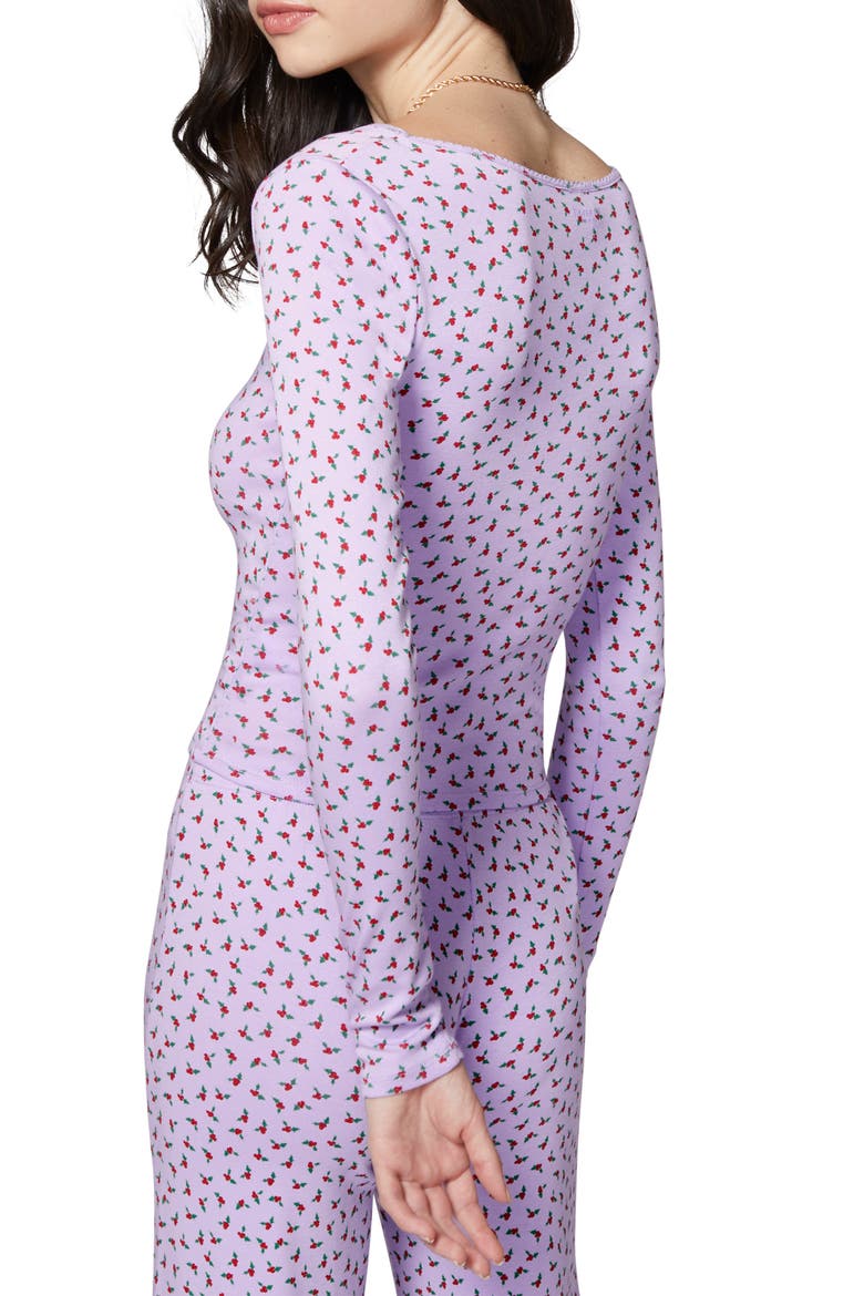 Holidaze Rib Sleep Top, Alternate, color, MILLIE LAV HLLY