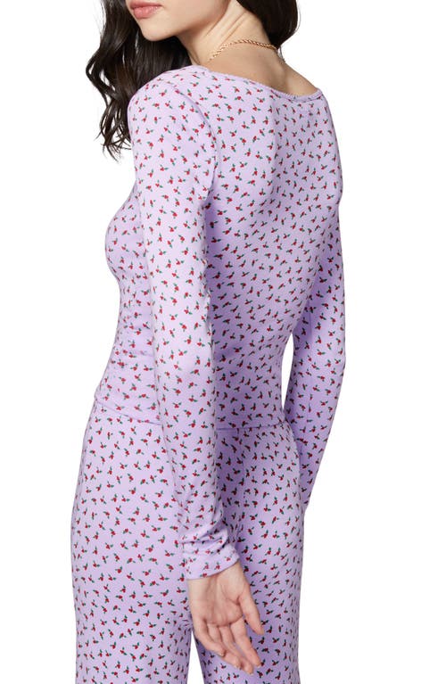 Florence By Mills Holidaze Rib Sleep Top In Millie Lav Hlly