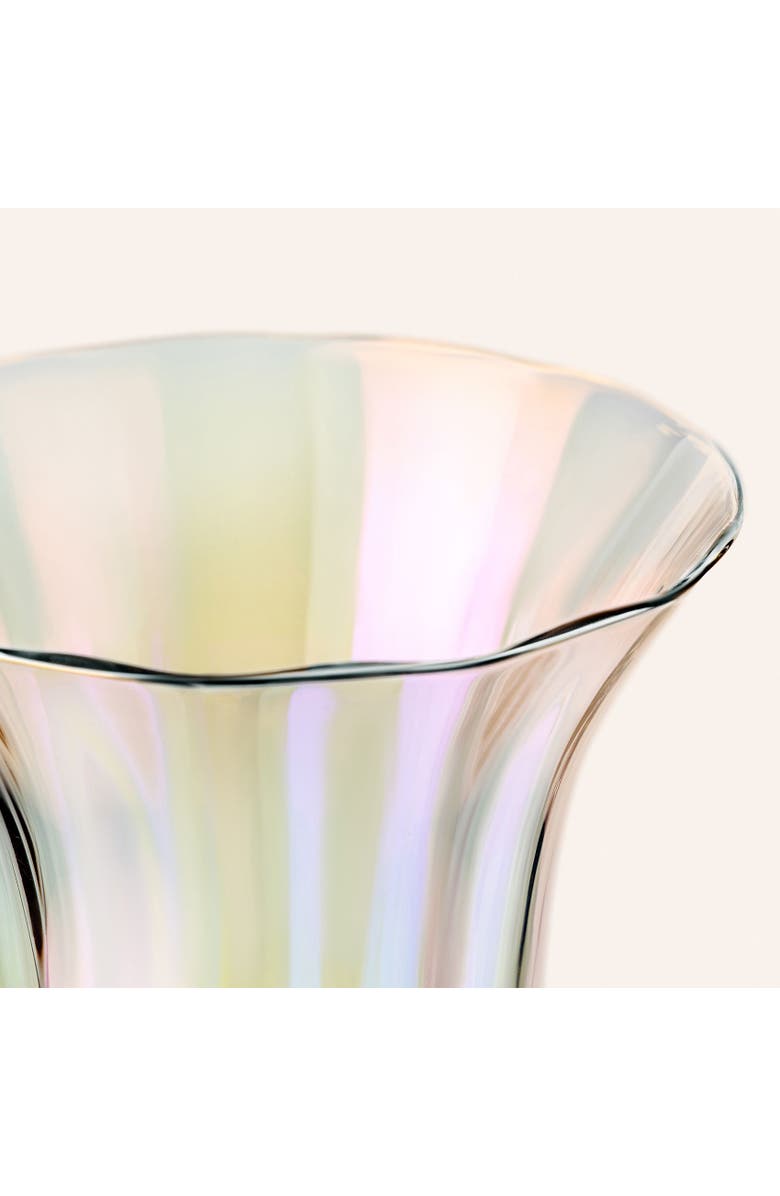 Zsa Zsa Zsu Loess Optical Glass Flute Champagne Glass 5 Oz. Set Of 4, Alternate, color, Clear