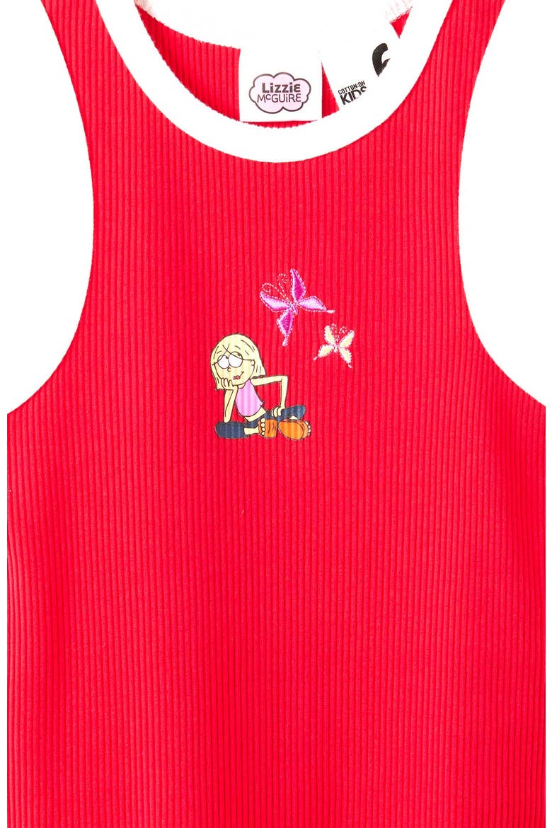 Kid's License Eleanor Tank- 3X3 Rib, Alternate, color, Lcn Dis Varsity Red Lizzie