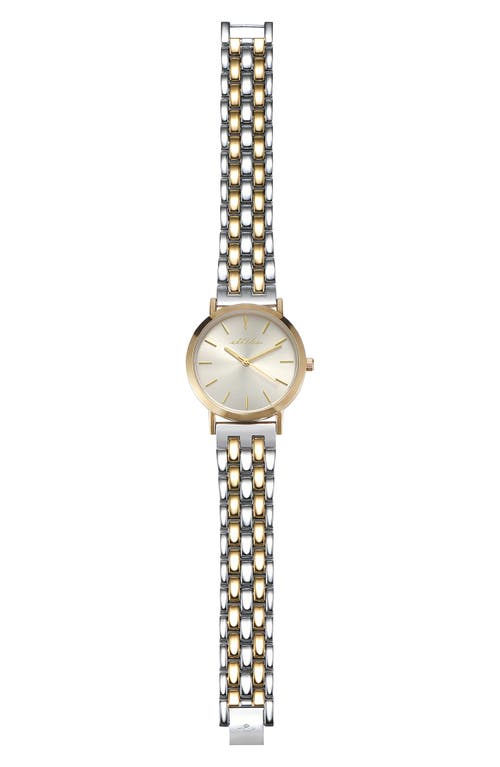 Ettika Classic Round Dial Two-tone Bracelet Watch In Multi