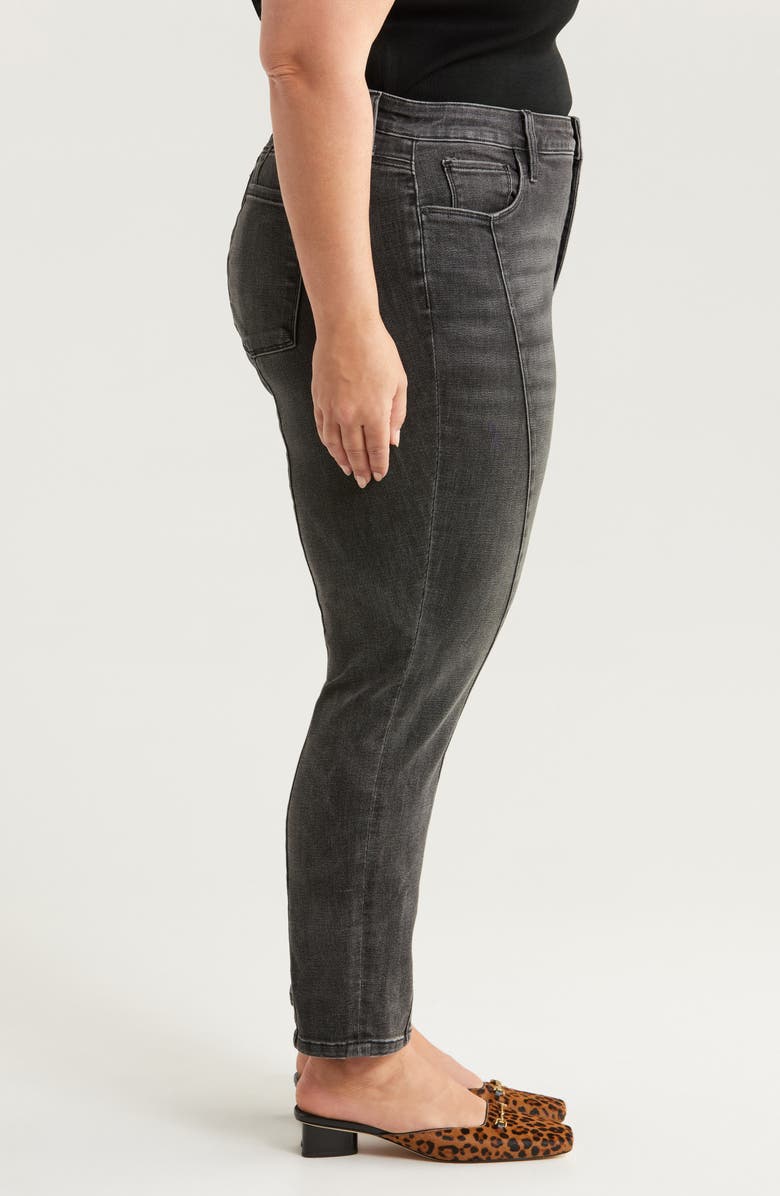 KUT from the Kloth Reese Fab Ab Seamed High Waist Ankle Slim Straight Leg Jeans, Alternate, color, Create