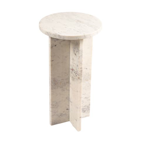 Martini Accent Table with Interlocking Cross Base