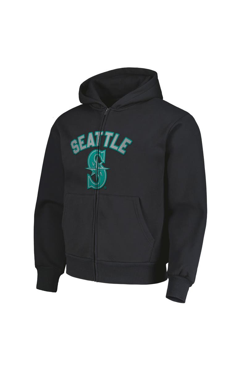 PLEASURES Men's PLEASURES Black Seattle Mariners Opening Day Full-Zip Hoodie, Alternate, color,