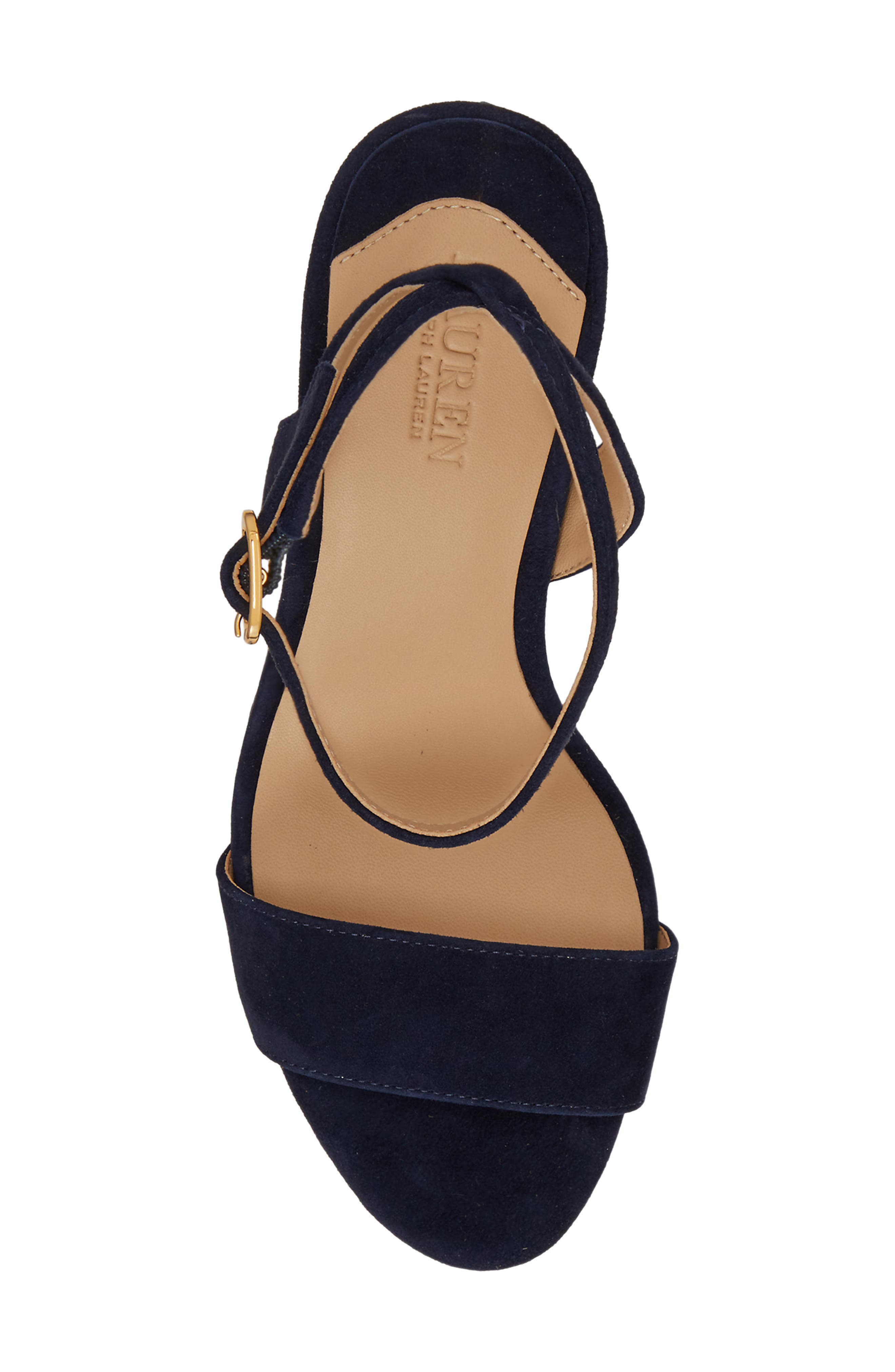 Gracy Ankle Strap Sandal, Alternate, color, LAUREN NAVY