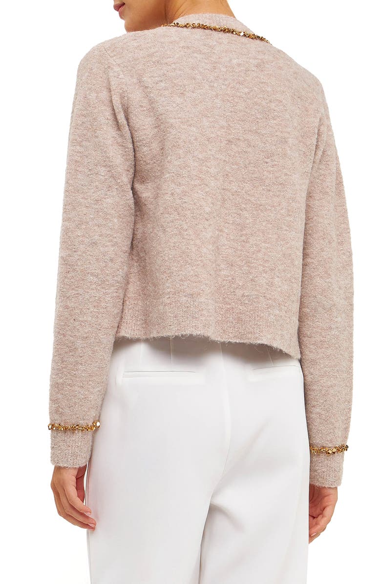 Sequin Trim Cardigan