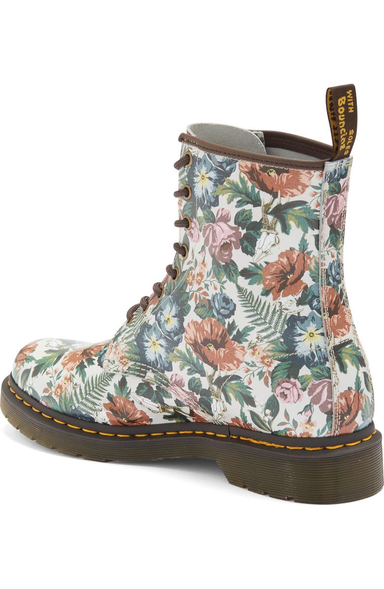 Dr. Martens 1460 Floral Combat Boot, Alternate, color, English Garden Backhand