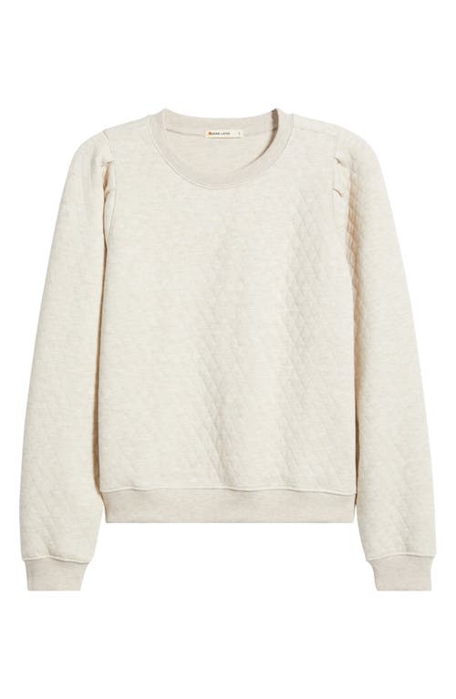 Marine Layer Corbet Quilted Sweatshirt In Oat Heather