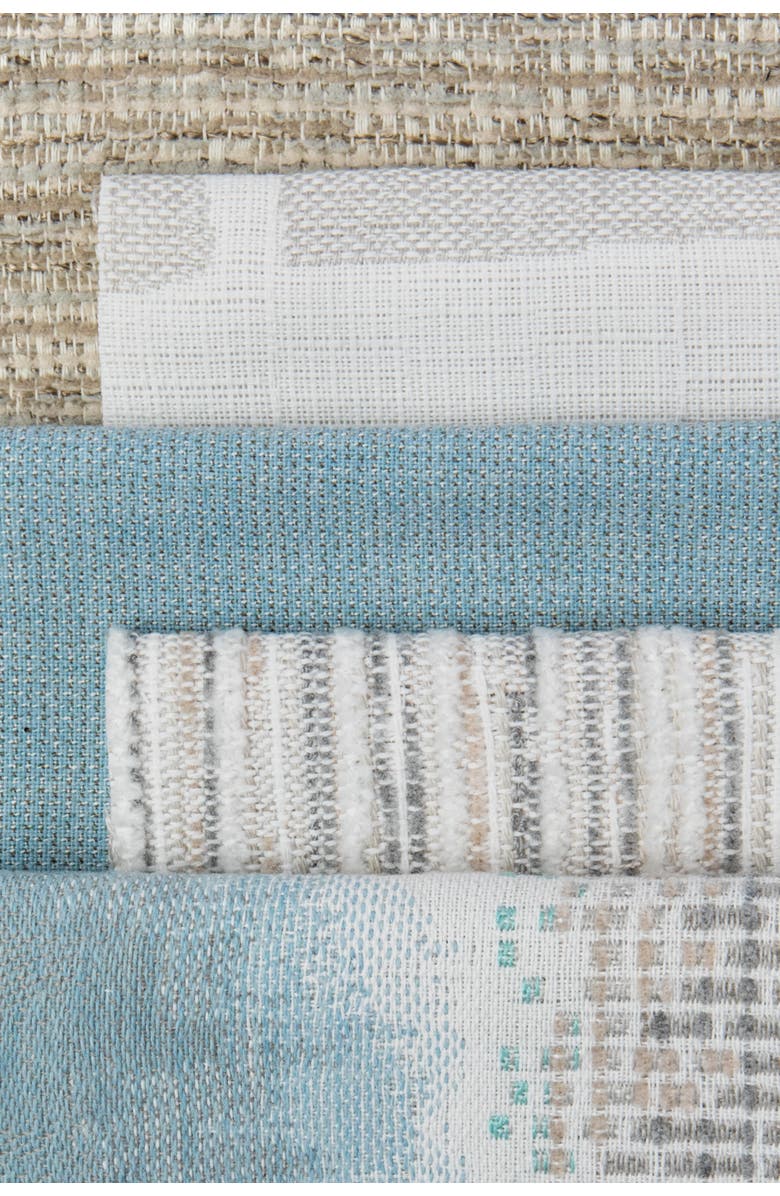 Elaine Smith Luxe Stripe Chenille & Boucle textured Indoor & Outdoor Woven Accent Pillow, Alternate, color, Pebble