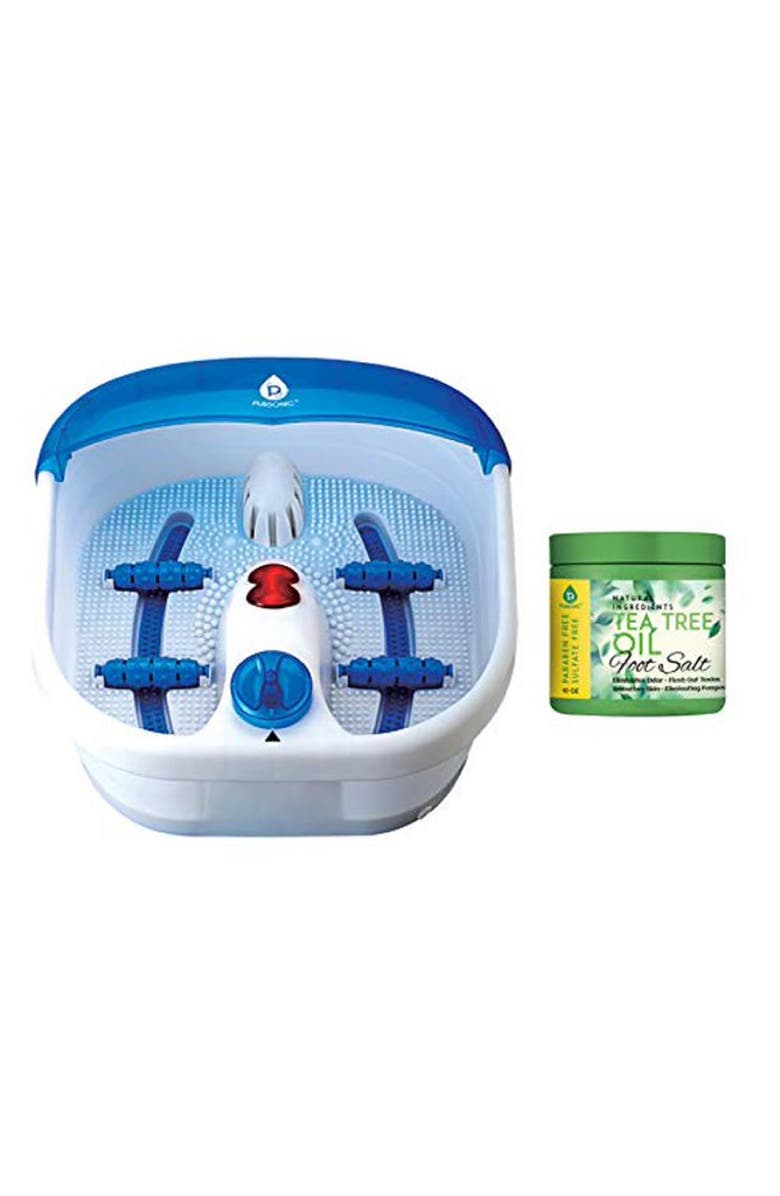 PURSONIC Foot Spa Massager with Tea Tree Oil Foot Salt Scrub, Alternate, color, Blue