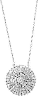 EFFY Diamond Sunburst Pendant Necklace in 14K White Gold