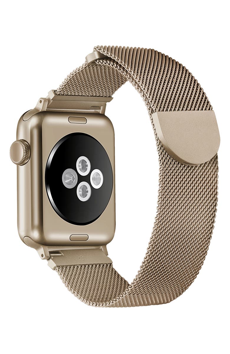 The Posh Tech Infinity Stainless Steel Apple Watch<sup>®</sup> Watchband, Alternate, color, New Gold